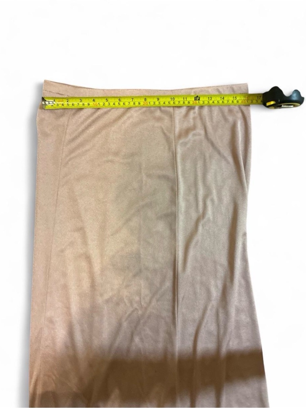 Women's Neutral Beige Midi Skirt - Sleek Straight Silhouette